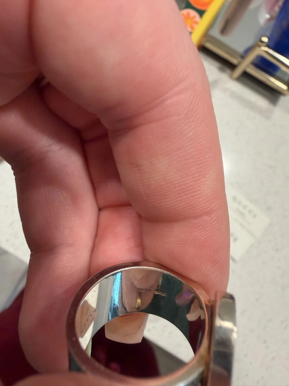 Gucci Silver Ghost Motif Ring - Silver